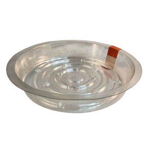 Set Of 4 Clear Plastic 8" Planter Saucers Drip Tray